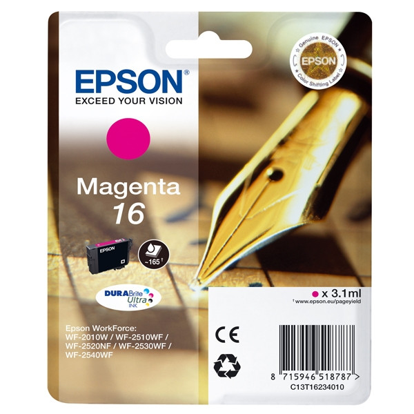 Epson 16 (T1623) magenta ink cartridge (original Epson) C13T16234010 C13T16234012 026524 - 1