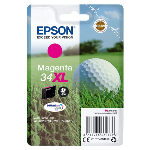 Epson 34XL (T3473) high capacity magenta ink cartridge (original) C13T34734010 C13T34734020 027022 - 1