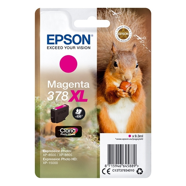 Epson 378XL high capacity magenta ink cartridge (original) C13T37934010 027114 - 1