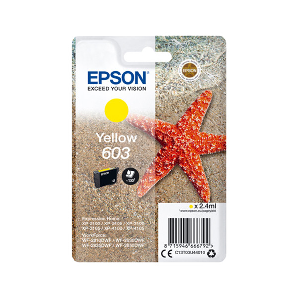 Epson 603 yellow ink cartridge (original Epson) C13T03U44010 C13T03U44020 020674 - 1