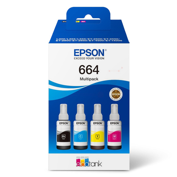 Epson 664 BK/C/M/Y ink tank 4-pack (original Epson) C13T664640 652029 - 1