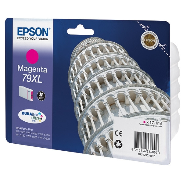 Epson 79XL (T7903) high capacity magenta ink cartridge (original) C13T79034010 026656 - 1