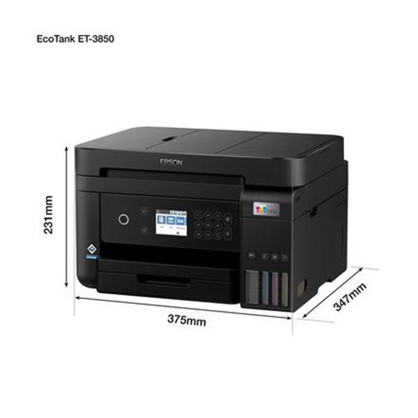 Epson EcoTank ET-3850 All-in-One A4 Inkjet Printer with WiFi (3 in 1) C11CJ61402 831838 - 9