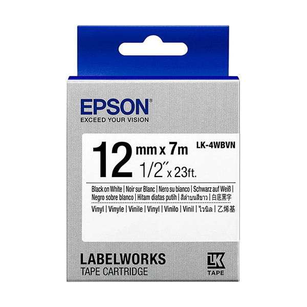 Epson LK-4WBVN black on white tape 12mm (original Epson ) C53S654041 084346 - 1