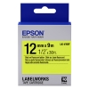 Epson LK 4YBF black on fluorescent yellow tape, 12mm (original Epson)