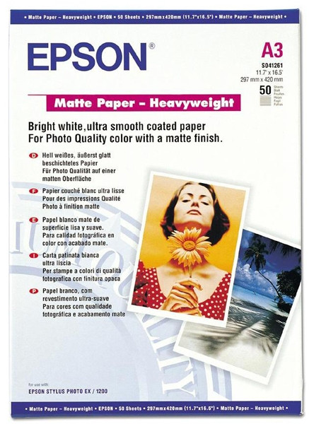 Epson S041261 167gsm A3 matte paper (50 sheets) C13S041261 064699 - 1