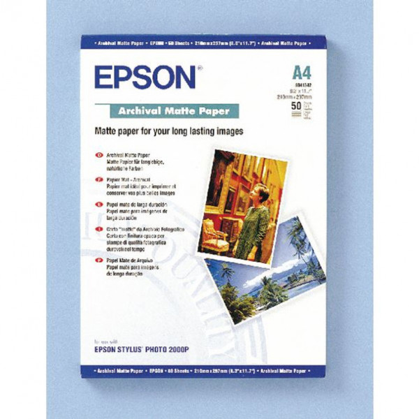 Epson S041342 A4 Archival matte photo paper, 192gsm (50 sheets) C13S041342 064610 - 1