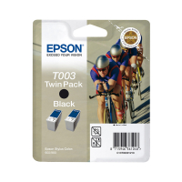 Epson T003 black ink cartridge 2-pack (original Epson) C13T00301210 652010