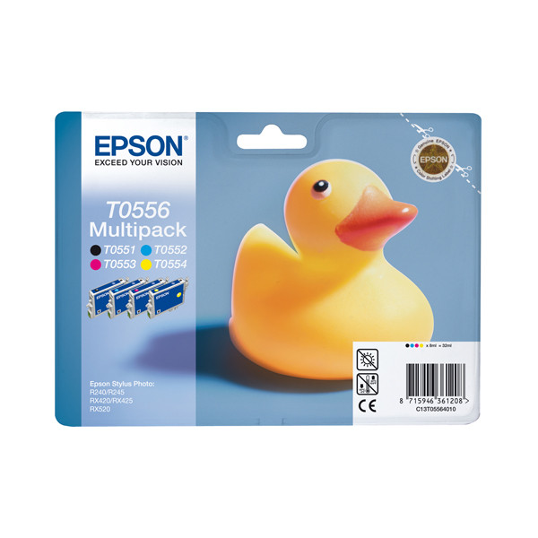 Epson T0556 BK/C/M/Y ink cartridge 4-pack (original Epson) C13T05564030 652019 - 1