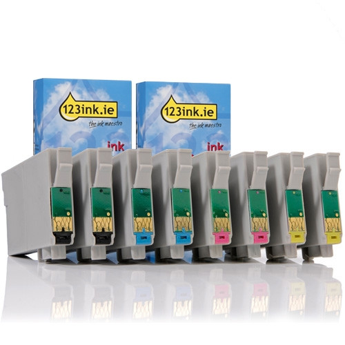 Epson T0715 BK/C/M/Y ink cartridge 8-pack (123ink version)  127000 - 1