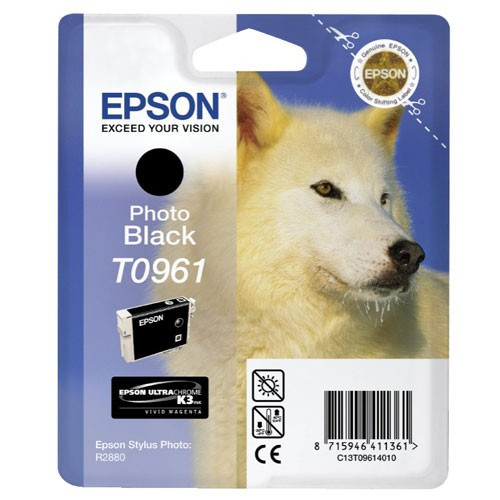 Epson T0961 black ink cartridge (original) C13T09614010 C13T09614020 023326 - 1