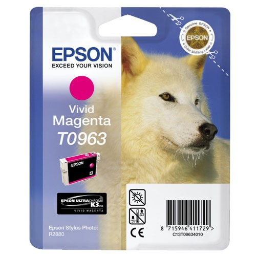 Epson T0963 vivid magenta ink cartridge (original Epson) C13T09634010 023330 - 1