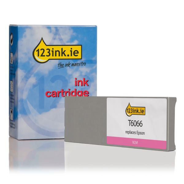 Epson T6066 vivid high capacity light magenta ink cartridge (123ink version) C13T606600C 026077 - 1