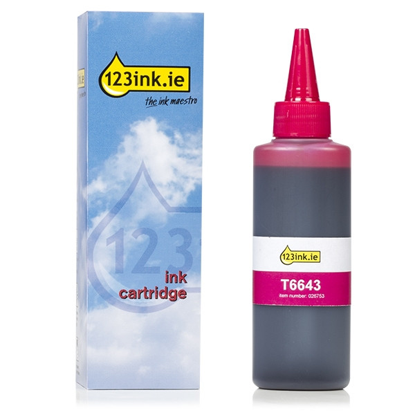 Epson T6643 magenta ink tank (123ink version) C13T664340C 026753 - 1