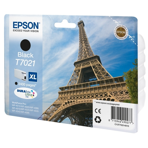 Epson T7021 high capacity black ink cartridge (original) C13T70214010 026412 - 1