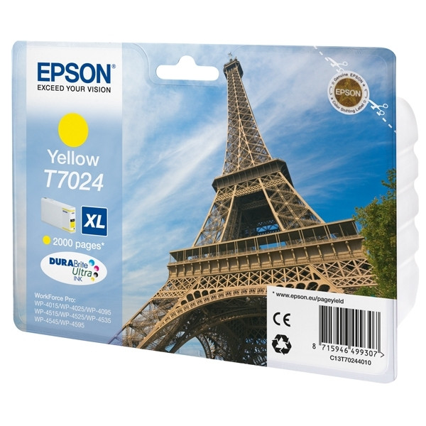 Epson T7024 high capacity yellow ink cartridge (original Epson) C13T70244010 026421 - 1