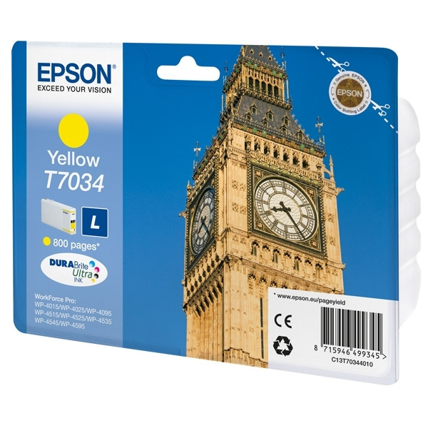 Epson T7034 yellow ink cartridge (original) C13T70344010 026433 - 1