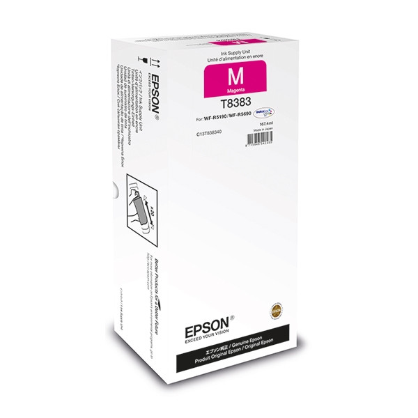 Epson T8383 high capacity magenta ink cartridge (original) C13T838340 027084 - 1