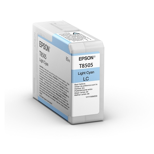 Epson T8505 light cyan ink cartridge (original Epson) C13T850500 026782 - 1