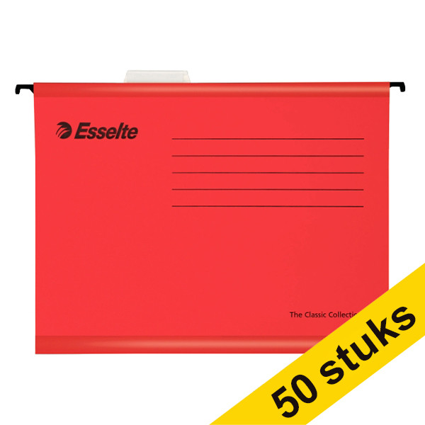 Esselte Classic red reinforced hanging file, 345mm (50-pack)  203157 - 1