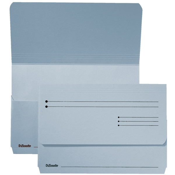 Esselte Pocket-File blue cardboard file folder (25-pack) 15843 203694 - 1