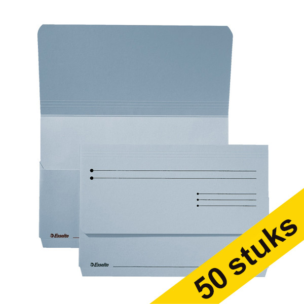 Esselte Pocket-File blue cardboard file folder (50-pack)  203152 - 1