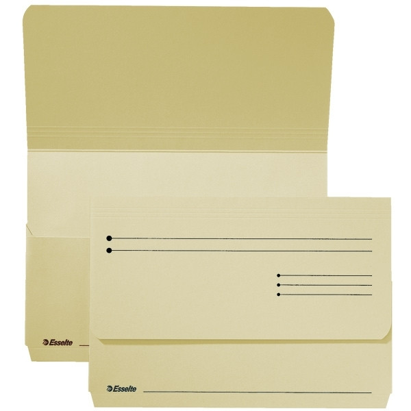 Esselte Pocket-File cream cardboard file folder (25-pack) 15840 203698 - 1