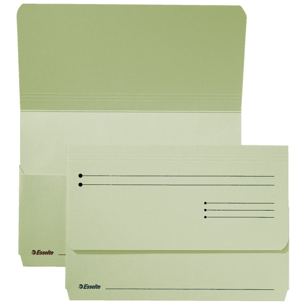 Esselte Pocket-File green cardboard file folder (25-pack) 15844 203696 - 1