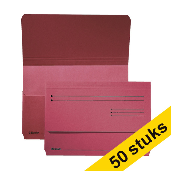 Esselte Pocket-File red cardboard file folder (50-pack)  203151 - 1