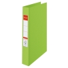 Esselte Vivida green plastic ring binder with 2 O-rings, 42mm