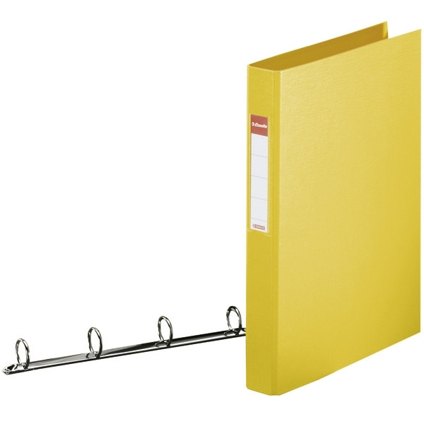 Esselte Vivida yellow plastic ring binder with 4 O-rings, 42mm 14458 203778 - 1