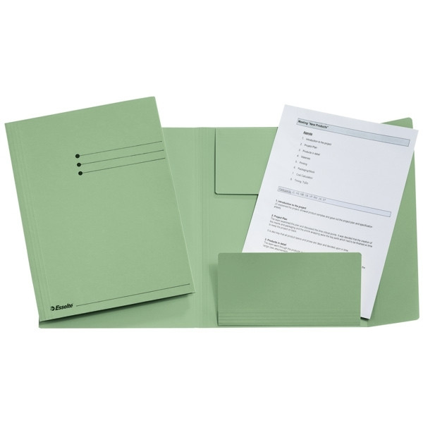 Esselte green A4 3-flap folder with line printing (50-pack) 1033308 203570 - 1