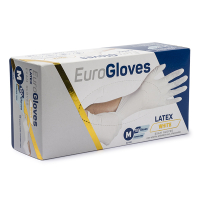 Eurogloves Latex white powder-free gloves, size M (100-pack)  SME00041