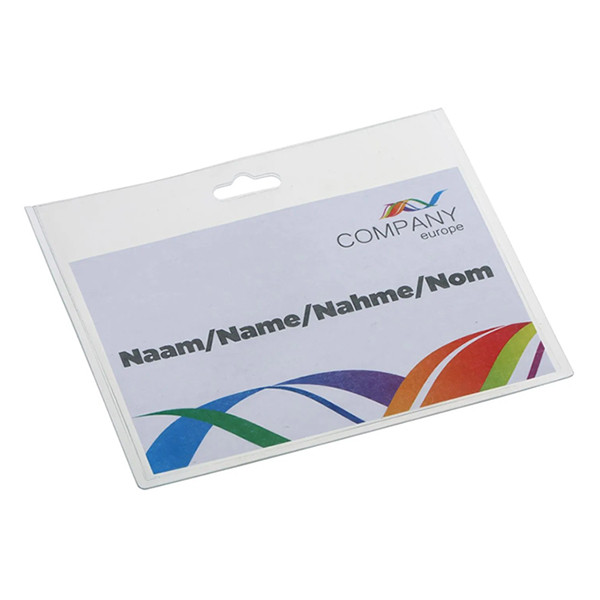 Europel closed name badge without textile cord, 90mm x 60mm (24-pack) 121290 226976 - 2