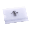 Europel name badge with combi clamp, 90mm x 60mm (24-pack)