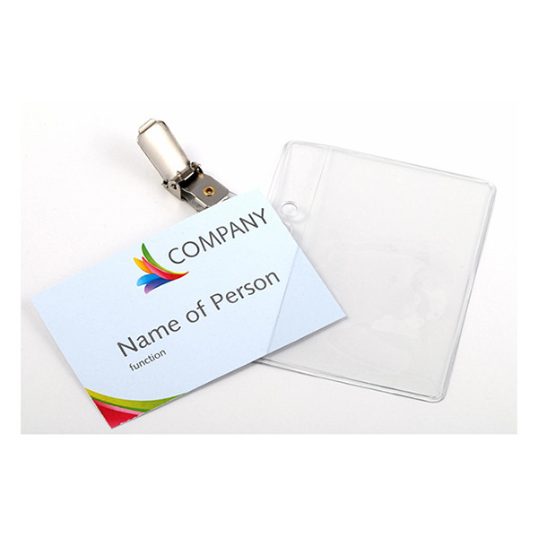 Europel open name badge with clip, 90mm x 60mm (24-pack) 121265 226962 - 2