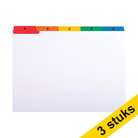 Exacompta A5 white tab card, 210mm x 160mm (3-pack)