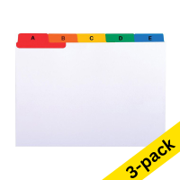 Exacompta A6 white tab card, 148mm x 117mm (3-pack)