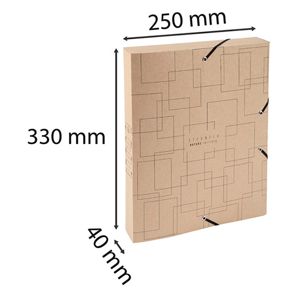 Exacompta Eterneco brown elastobox, 40mm 594470E 404087 - 7