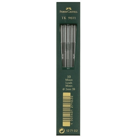 Faber-Castell 2B mechanical pencil refills, 2mm (10-pack) FC-127102 220111 - 1