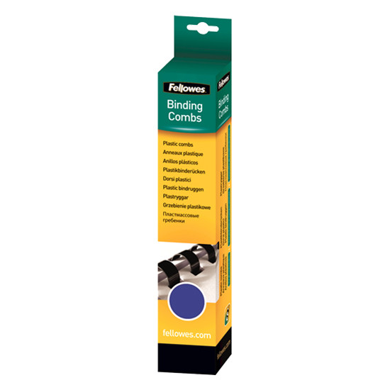 Fellowes blue binding spine, 8mm (25-pack) 5330502 213147 - 1