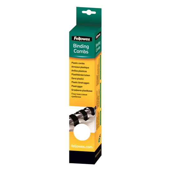 Fellowes white binding spine 8mm (25-pack) 5330403 213146 - 1