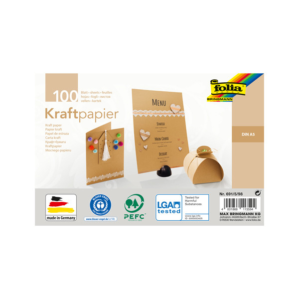 Folia A5 kraft paper, 120 g/m² (100 sheets) 691/5/98 222131 - 1