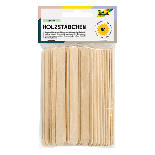 Folia natural coloured ice cream sticks (50-pack) 2287 222329 - 1