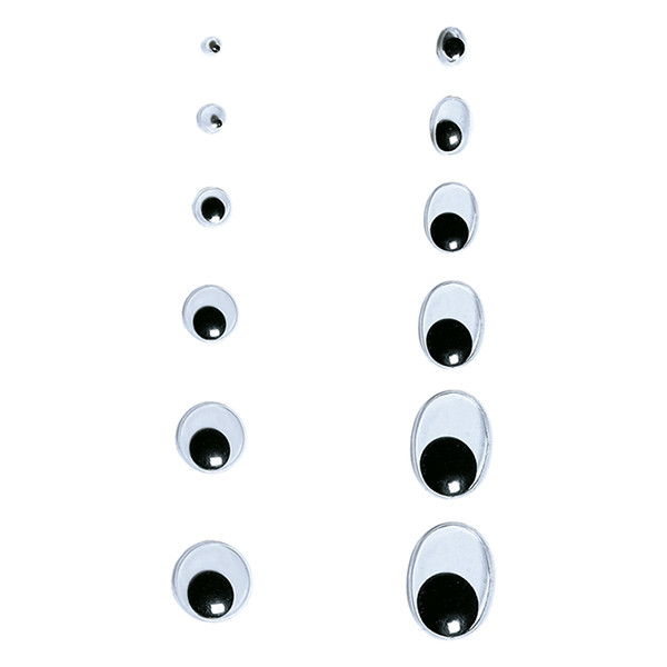 Folia round assorted googly eyes (100-pack) 7509 222159 - 2