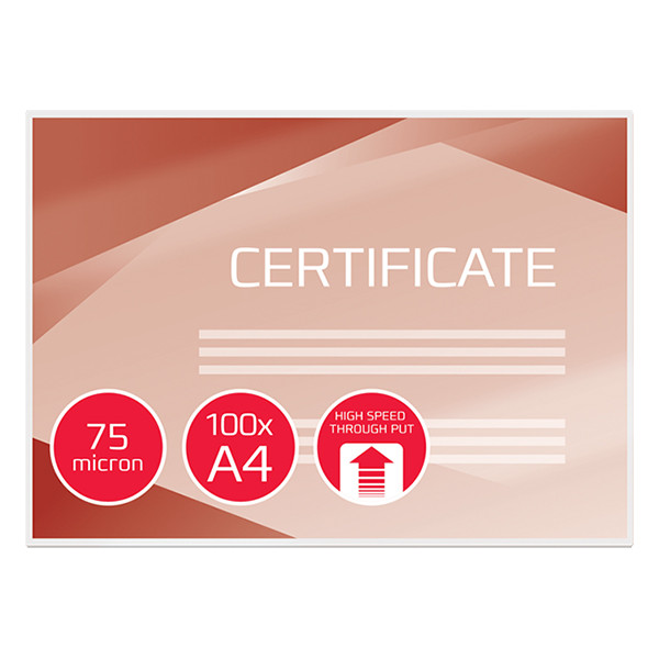 A4 laminating pouch (high-speed) 75 micron | glossy | GBC 100-pack 207022 A4 laminating pouch (high-speed) 75 micron | glossy | GBC 100-pack 207022 - 2