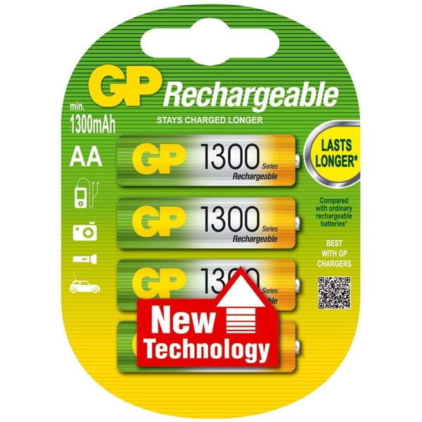GP 1300 rechargeable AA LR6 battery (4-pack) GP130AAHC4 215050 - 1