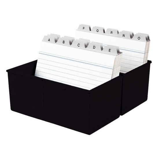 HAN A6 black index card box HA-976-13 218034 - 1