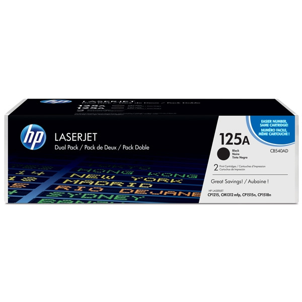 HP 125A (CB540AD) black toner 2-pack (original HP) CB540AD 054116 - 1