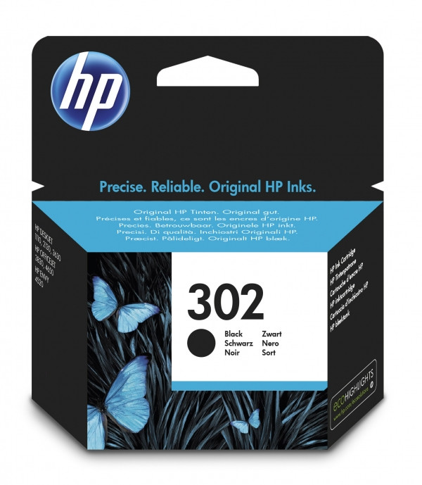 HP 302 (F6U66AE) black ink cartridge (original HP) F6U66AE 044448 - 1